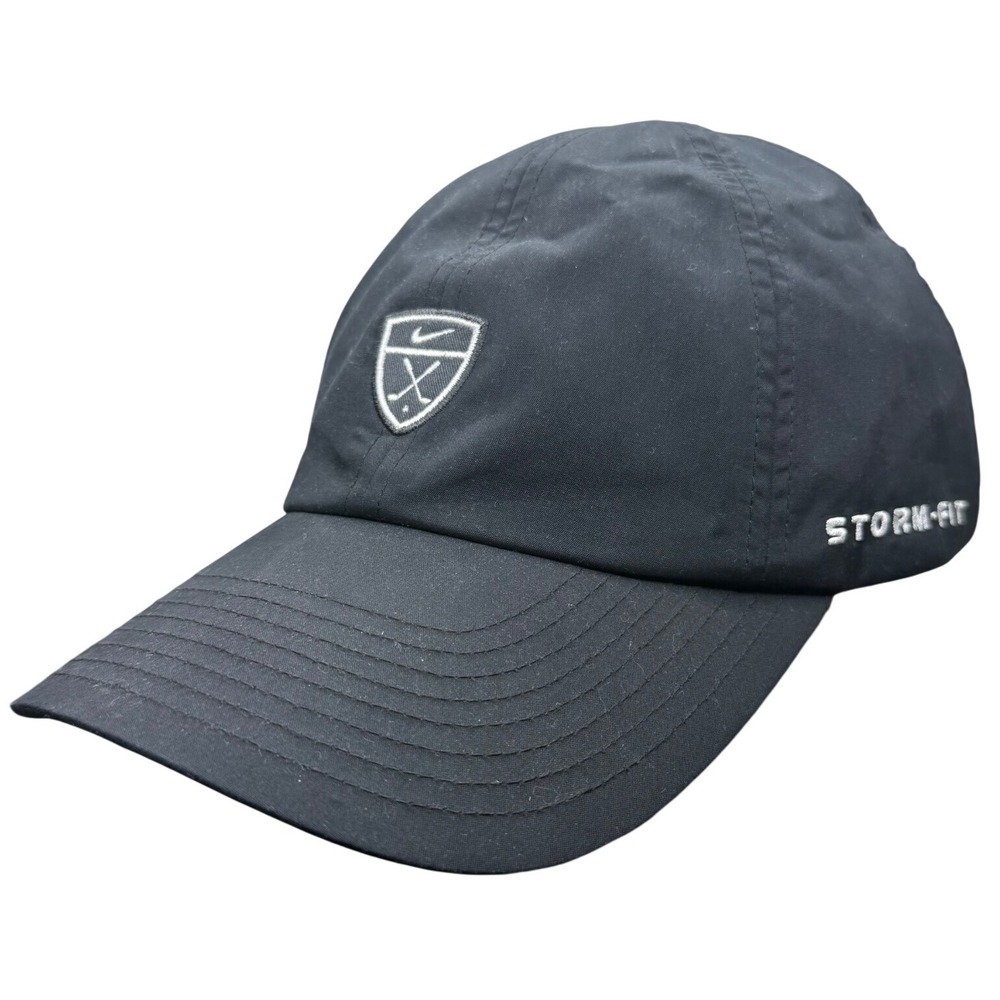 Nike Golf Storm-FIT Black Adjustable Hat Crossed Clubs Shield S30610WDA Mens OS